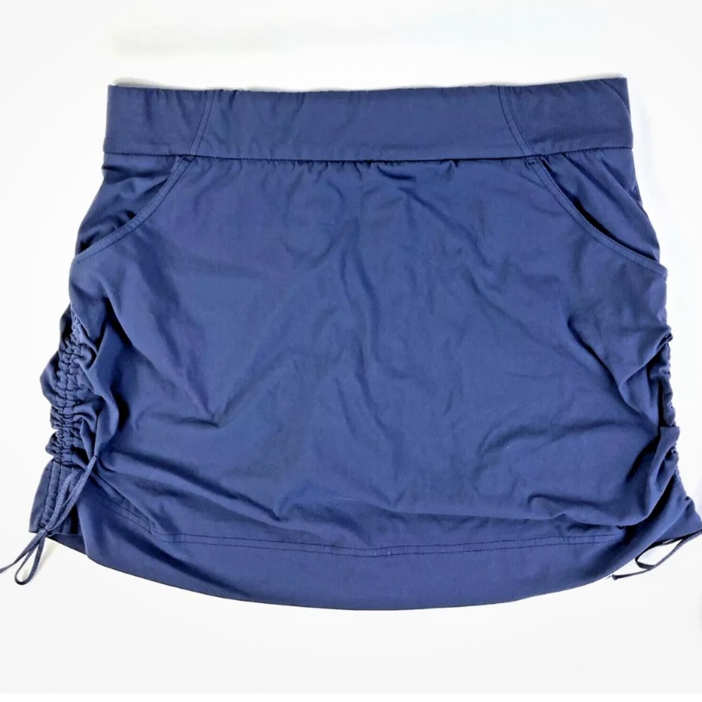 Blue Ruched Skort. Size large.